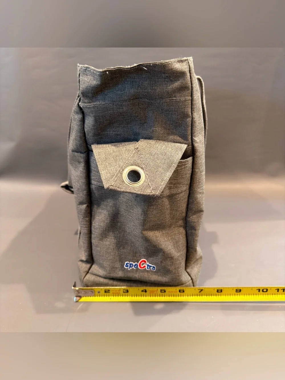 Spectra Breast Pump Tote Bag Grey 13 in Laptop Twin Pockets Strap